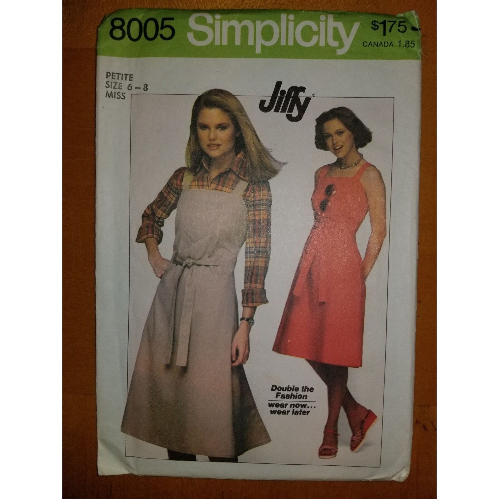 Simplicity Vintage Pattern 8005, Size 10, Complete/Cut, Wrap Dress, Jumper eBay