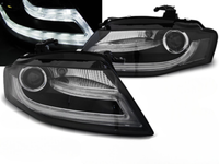 Scheinwerfer Paar Audi A4 B8 08-11 Xenon Daylight DRL LED Schwarz