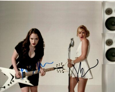 BETH BEHRS and KAT DENNINGS Signed Autographed 8x10 2 BROKE GIRLS Photo