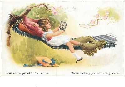 Illustrateurs.n ° 8911.NASH.FILLETTE Denken Hat Sein Liebhaber Soldat.eccris &