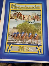 Swedish CALENDER 2018 Colorful Informative English Swedish Name Days History...