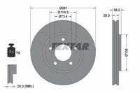 2Er-Set 2Er Set Bremsscheibe Textar 92108300 Chrysler 04721820AC Chrysler 047218