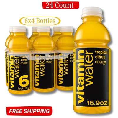 vitaminwater energy, tropical citrus flavored, electrolyte enhance, 24 Count