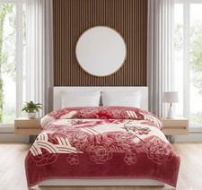 Thick Thermal 2PLY Blanket King Size Reversible Soft Warm Heavy Bed Throw Fleece