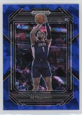 2023-24 Panini Prizm Draft Picks Blue Ice Prizm 57/99 Seth Lundy #46 0c2