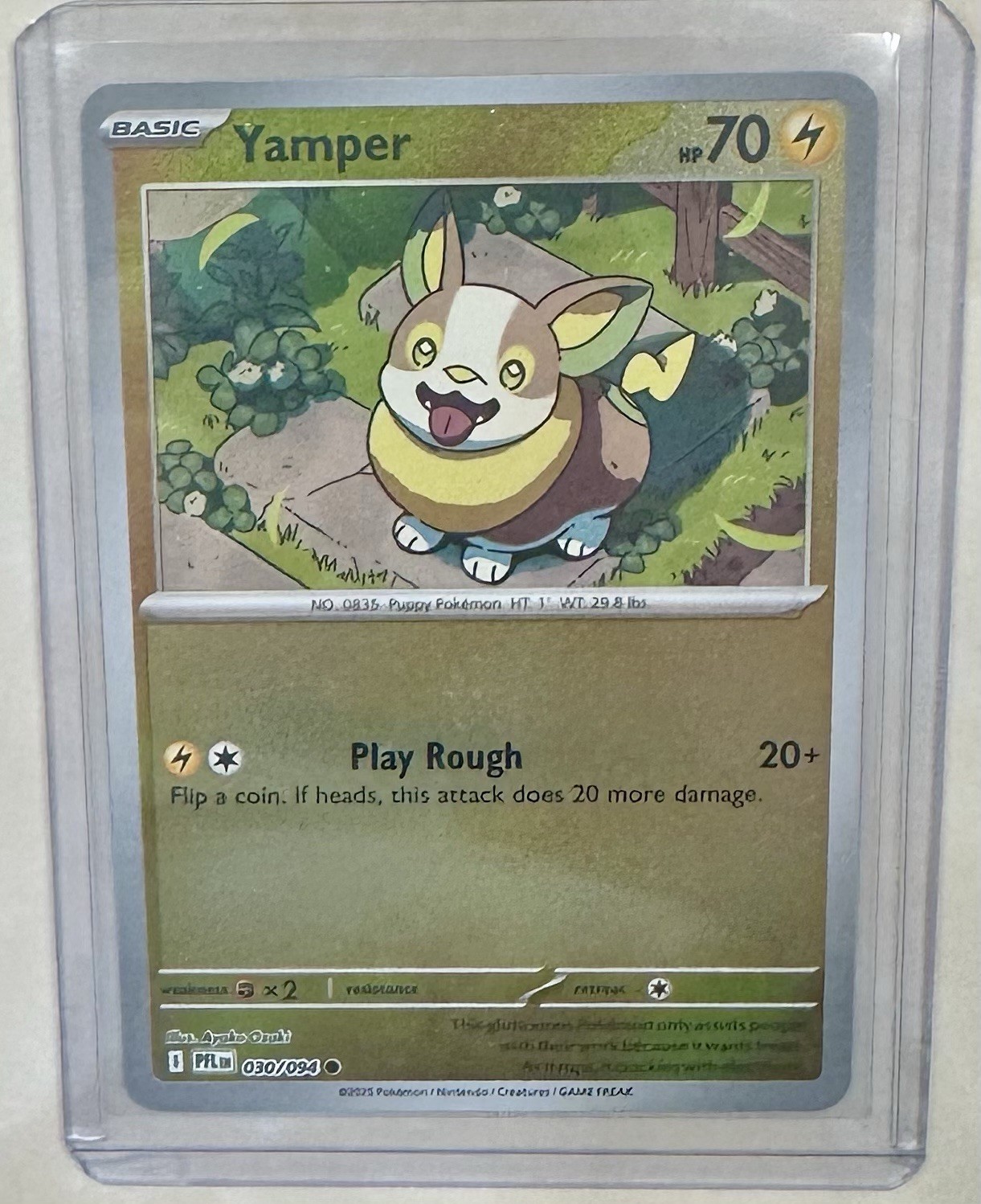 Pokemon Yamper #030/094 Reverse Holo Phantasmal Flames English