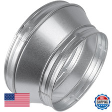 HVAC OV 12.5" to 10" Round Duct Reducer - Male Galvanized Steel Pipe