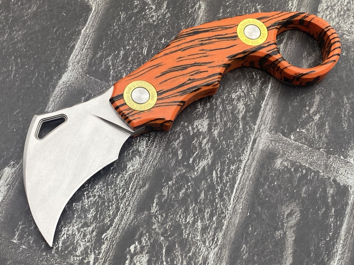 TwoSun Mini D2 Blade G10 Handle Fixed Blade Kydex Belt Sheath