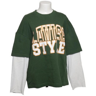 Zara, Sweatshirt, Größe: 42, Grün/Weiß, Baumwolle, Einfarbig, Damen #rBj
