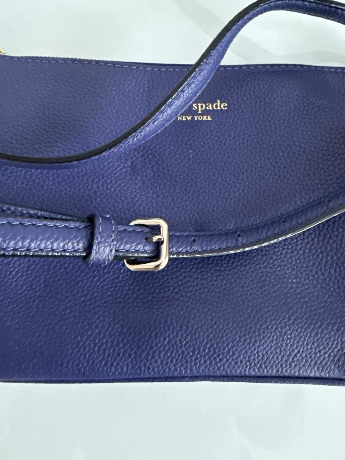 ✿ Kate Spade New York Blue Leather Crossbody Shoulder Handbag Adjustable Strap
