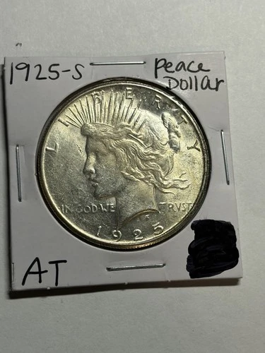 1925-S Peace Silver Dollar UNC Nice Luster Tough Date