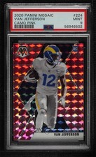 2020 Panini Mosaic Rookies Pink Camo Prizm Van Jefferson #224 PSA 9 MINT 2l4
