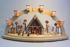 Christmas Nativity Electric Candle Arch 80 cm Window Decoration NEW 01040