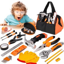 Kids Real Tool Set With Tool Bag Hand Tools Woodworking Kits Cardboard Tools For