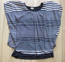 zweilagiges Blusenshirt - Bexleys - blau-wei�...