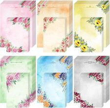 Cute Stationery Set: 48 Writing Papers with 24 Envelopes for Letter Writing