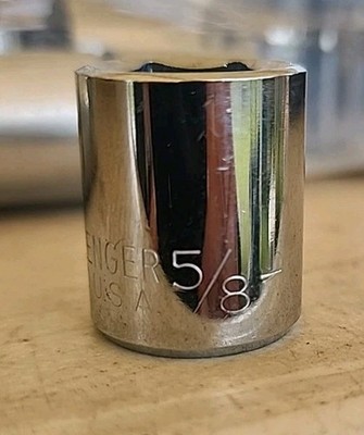 Challenger by Proto 5/8'' 6 Point Chrome Socket 3/8'' Drive 1220-H USA