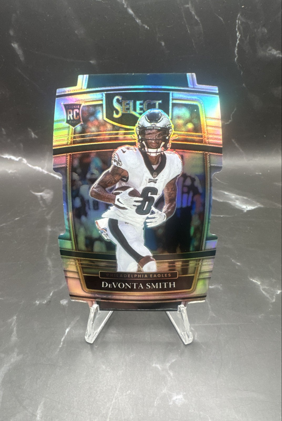 2021 Panini Select - Concourse Devonta Smith #49 Silver Prizm Die-Cut (RC)