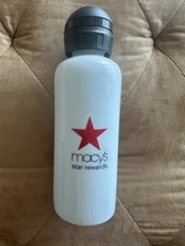 Ceramic Water Bottle - White with Macys Logo NEW In Box