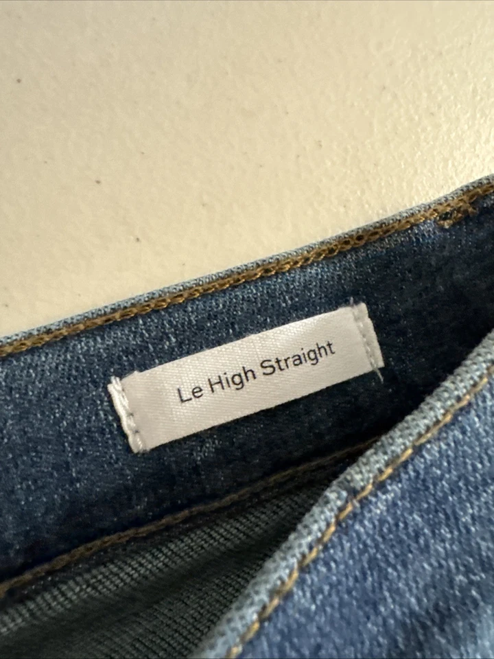 Pantalones de mezclilla rectos FRAME Le High para mujer talla 27 lavado oscuro tiro alto Foto 4 de 4