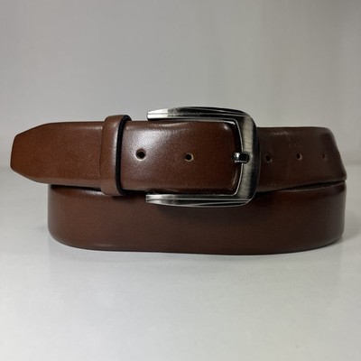 HILASON Brown Genuine Leather Dress Belt - Men's Size 46