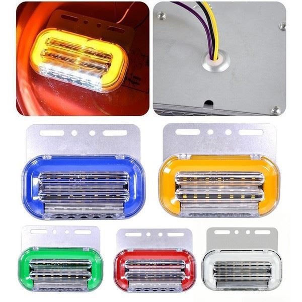 Seitenblinker LED Licht FüR LKW Busse AnhäNger 12V 24V Weiß Gelb Rot Blau-image