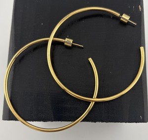 Authentic Jennifer Fisher 2” Thread Hoops 10k Yellow Gold Plated