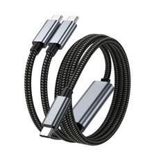 2 in 1 Type C Charging Cable 100W Fast Charge For Multiple Devices Simultaneousl