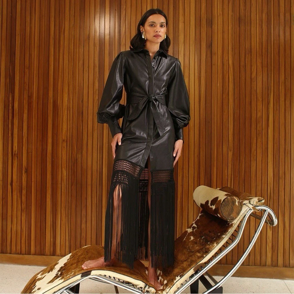Leather Shirt Dresses for sale | eBay