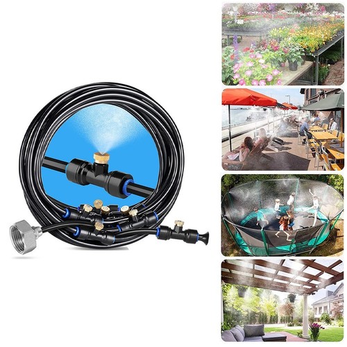 Customizable Outdoor Mist Cooling System Easy Setup with Brass Nozzles - Picture 6 of 30