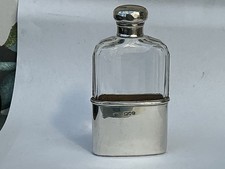  Victorian Asprey Silver & Glass Hip or Spirit Flask, London Hallmark 1899