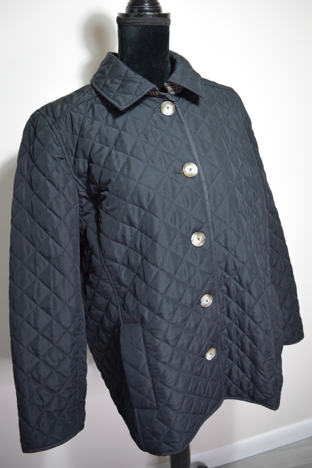 Chico's Size 16/18 Black Square Patterned Polyest… - image 1