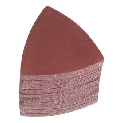 100pcs 600 Grits 80mm Aluminum Oxide Triangular Hook & Loop Sandpapers Pads
