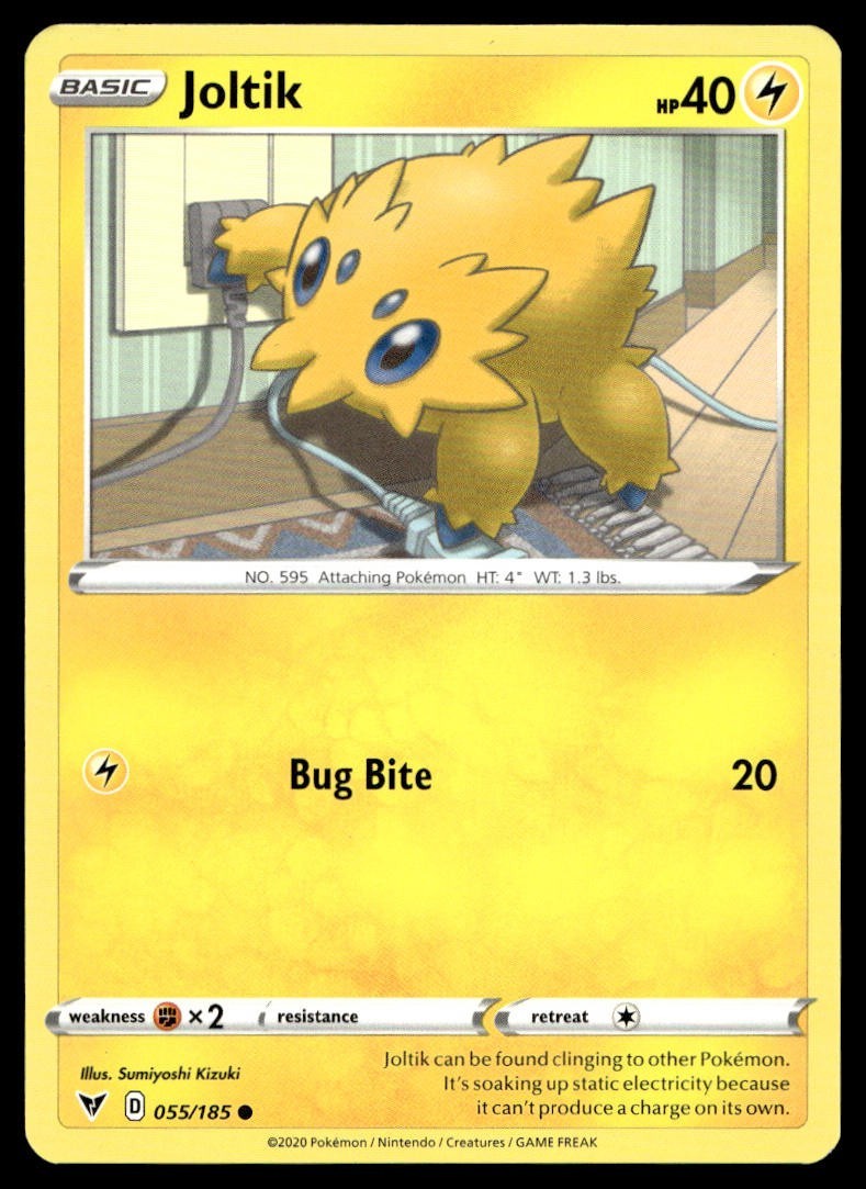Joltik 55/185 Pokemon Card Vivid Voltage Common 40 HP Near Mint UE