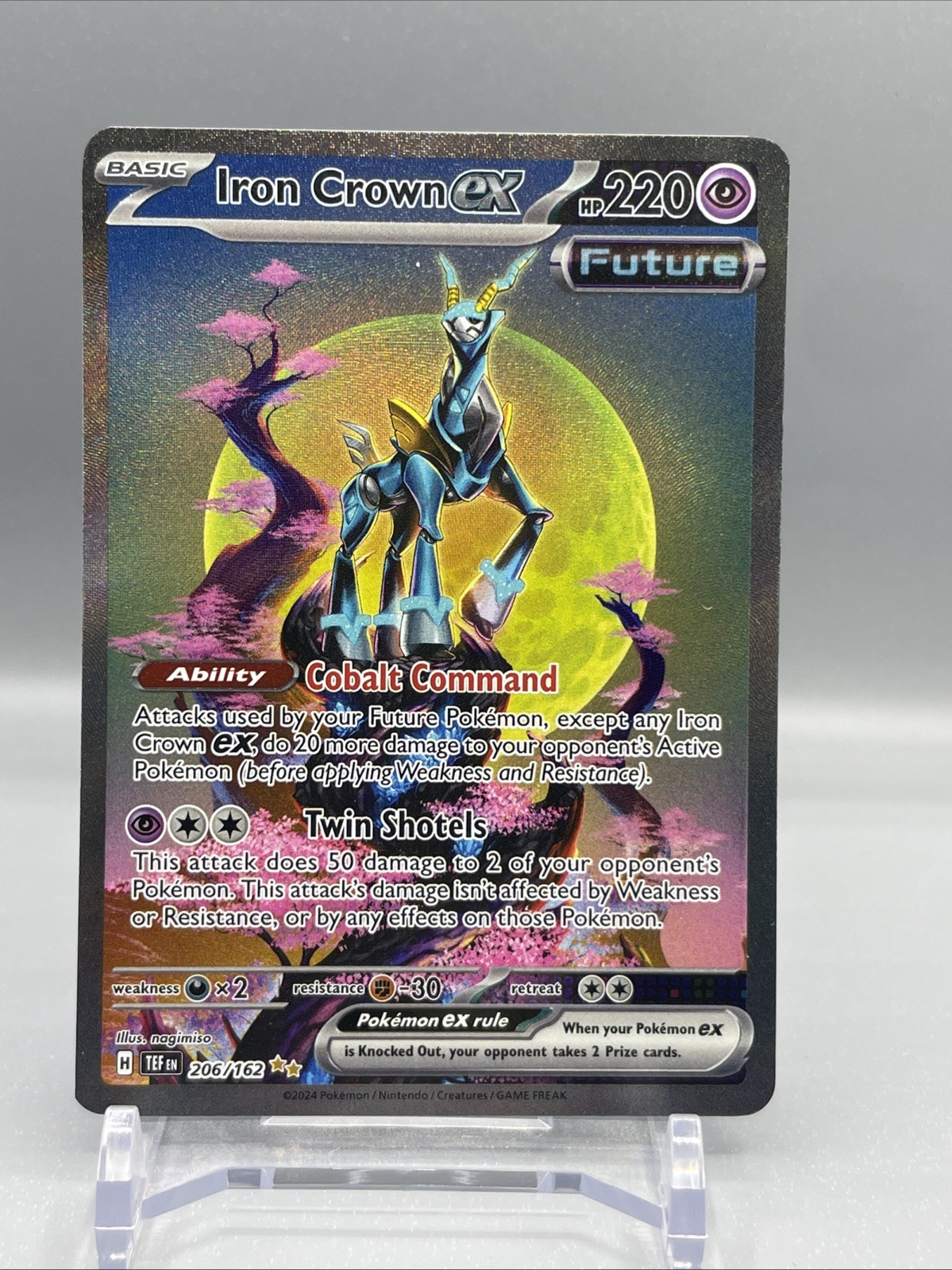 Pokemon Iron Crown EX Special Illustration Rare 206/162 Temporal Forces, NM