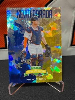 Kevin Parada # New York Mets # 2024 Panini Crusade  Blue Cracked Ice PRIZM #34