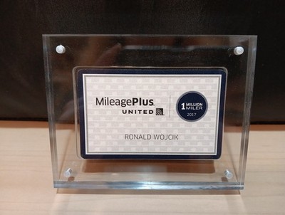 United Airlines Mileage Plus 1 Million Miler 2017 Passenger Award Card Acrylic 
