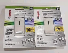 (2) Legrand Preset Slide Dimmer Light Almond 450W LED Brand New/Free Shipping!!