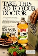 Mazola Corn oil Vintage Print Ad 1975
