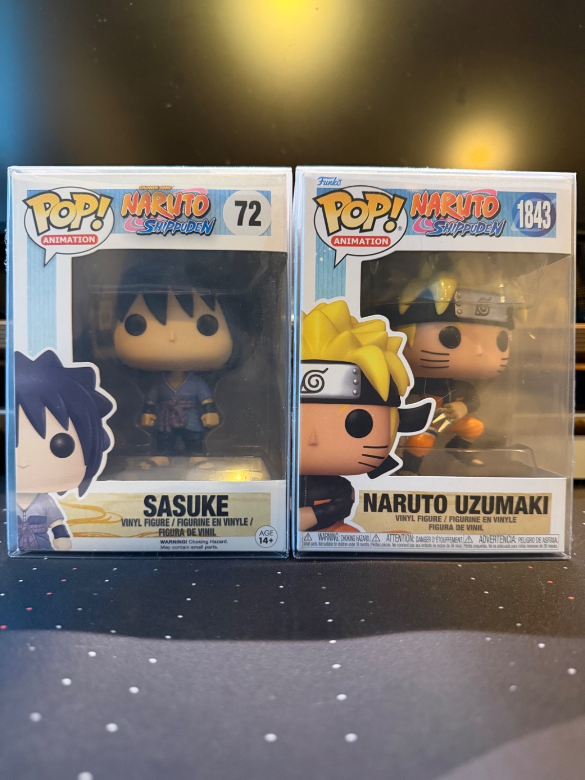 Figura Vinilo Naruto Shippuden Funko Pop Sellada 71 y 1843 Naruto y Sasuke