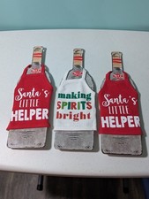 Ritz Wine Aprons Lot of 3 Santas Little Helpe...