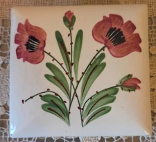 Blue Ridge Southern Potteries Pastel Poppies Cigarette/Trinket Box 1945 Vintage