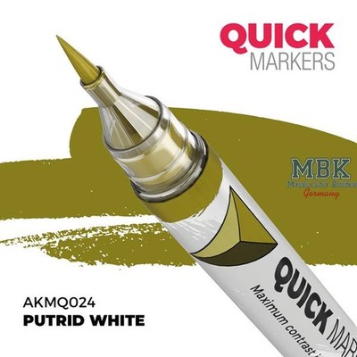 AK Interactive S.L. AK-MQ024 PUTRID WHITE - QUICK MARKERS
