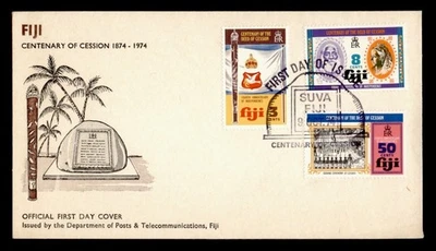 DR WHO 1974 FIJI FDC CESIÓN CENTENARIO COMBO R73793 - Imagen 1 de 2