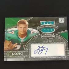 Jake Long 2008 Bowman Sterling RC Auto Player-Worn Patch Refractor #d 50/50 RPA
