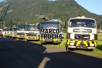 LKW Foto Saurer D260 B Betonmischer Schweiz weiß daetwyler beton SAURER #j7ty