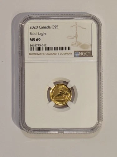2020 Canada G$5 Bald Eagle NGC MS69 1/10 Ounce Gold Coin
