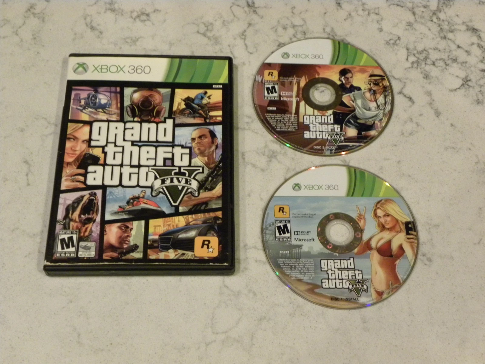 Grand Theft Auto V 5 (Microsoft Xbox 360, 2013) No Manual - Tested & Working