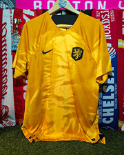 Nike Netherlands Away Football Shirt Dri-FIT Orange Short Sleeve Adults XL