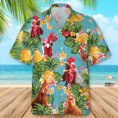 Chicken Pineapple Fusion Hawaiian Shirt For Tropics Lovers